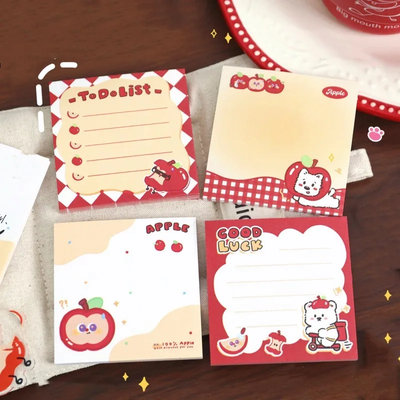 

Милый блокнот с яблочным дизайном, 50 листов