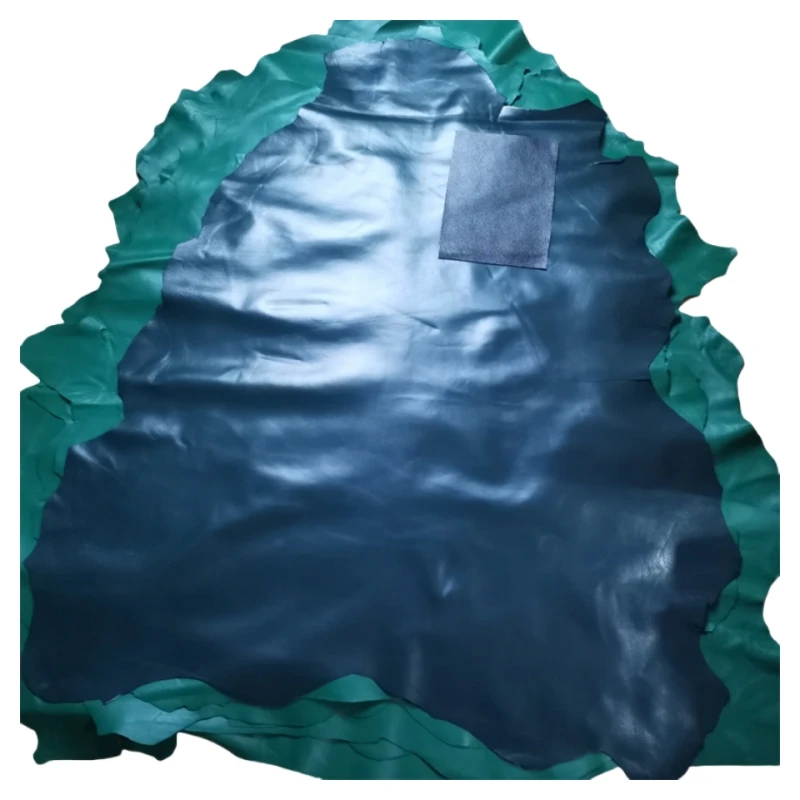 1 мм зеленая овчина. Кожа первого слоя. Ткань из натуральной кожи. Сделай Сам на