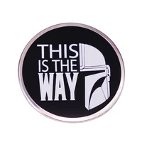star wars round metal badge the mandalorian armor brooch this is the way classic quotes bag accessories lapel pins