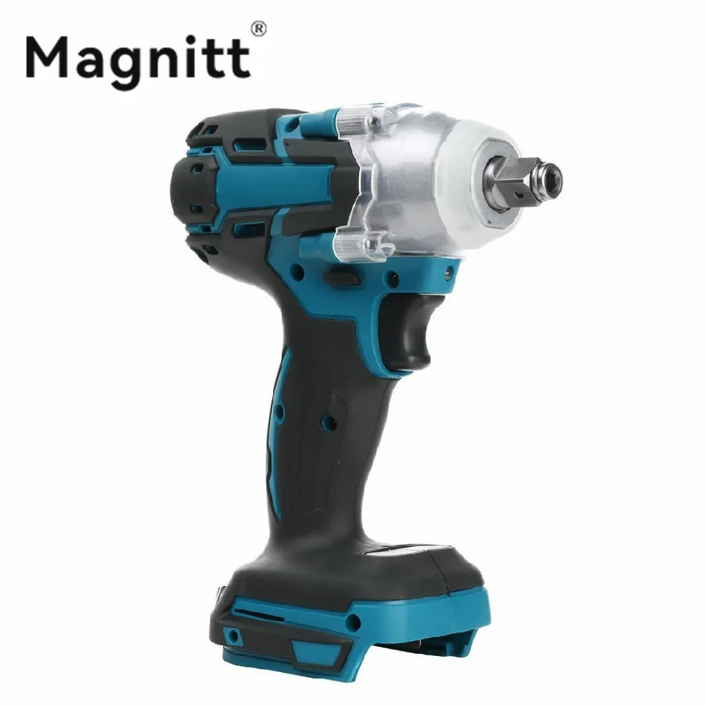 

Magnitt 18V 520N.M Brushless Cordless Electric Impact Wrench 1/2" Rechargeable Impact Wrench Power Tools for Makita 18V Battery