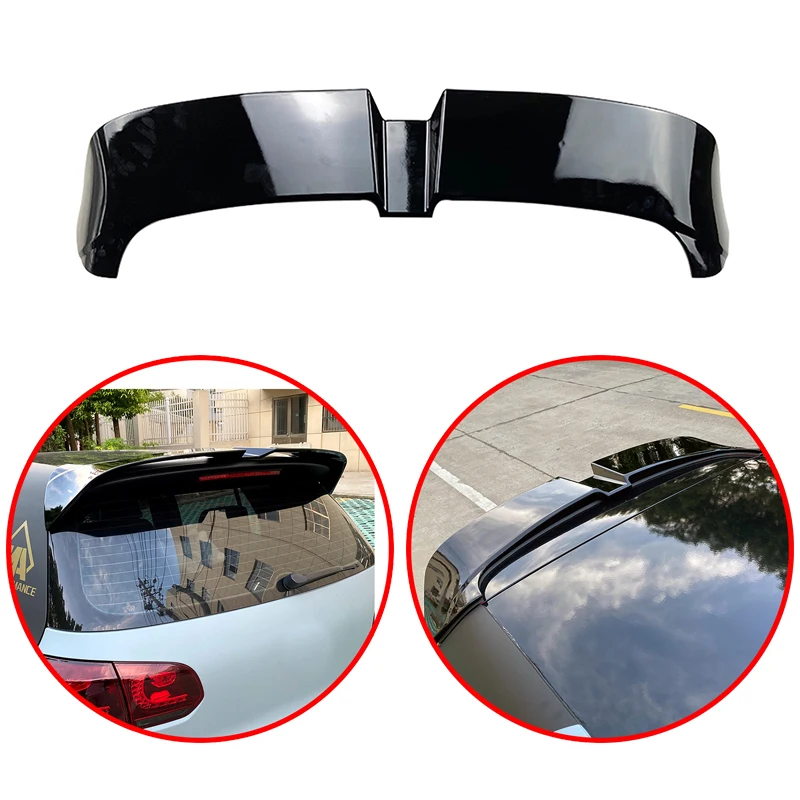 

For VW Volkswagen Golf 6 5K1 GTI&R Only Spoiler 2009-2013 2.0 MK6 ABS Rear Roof Wing Carbon Fiber Look or Glossy Black