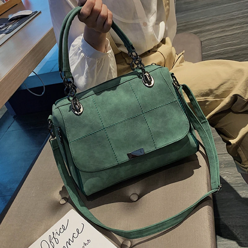 

Matte Ladies Handbag Scrub Women's Shoulder Crossbody Bag Large Capacity PU Leather Casual Tote Travel Handbag Female Bag