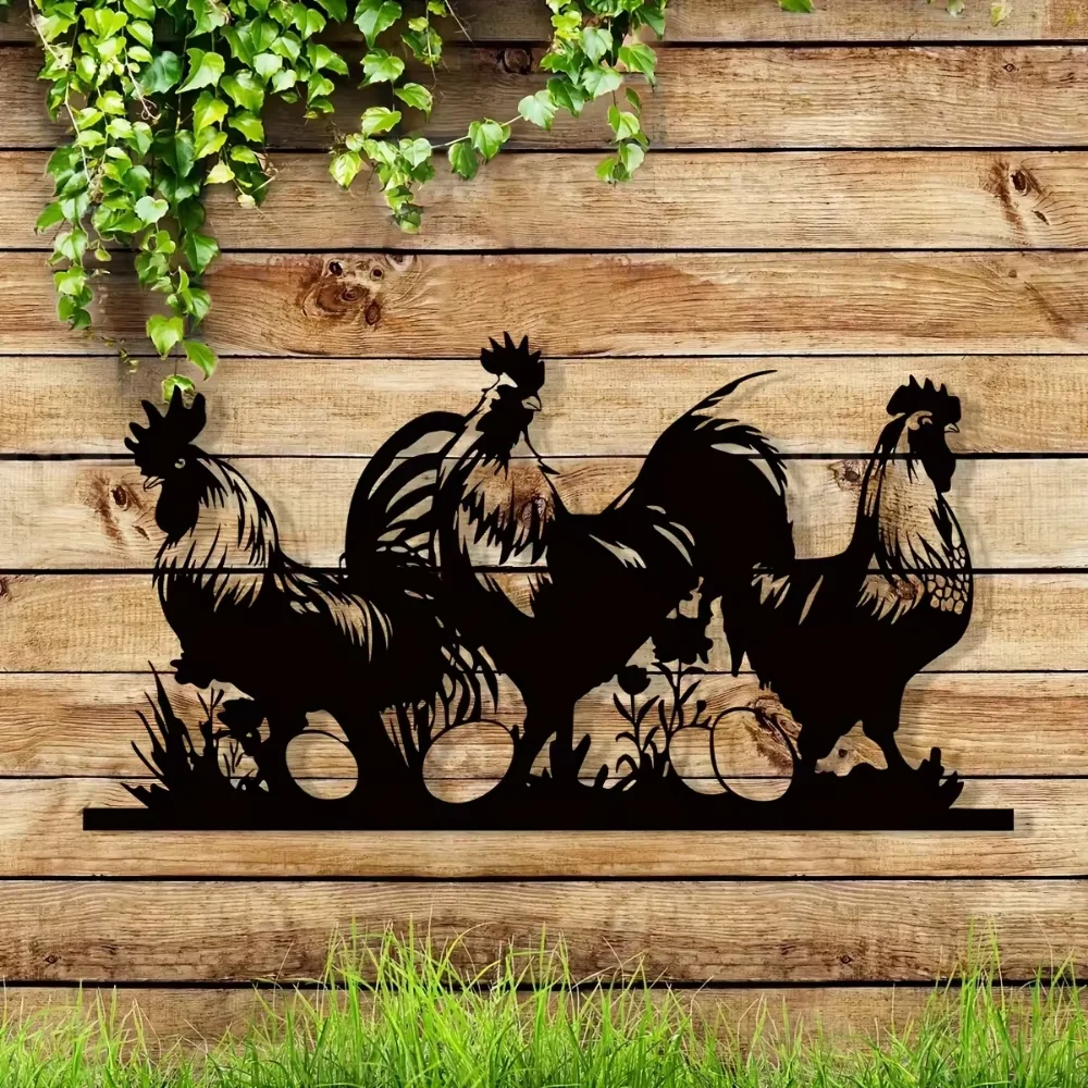 Нестандартный Шарм Металлический Петух Настенная Художественная Декоративная