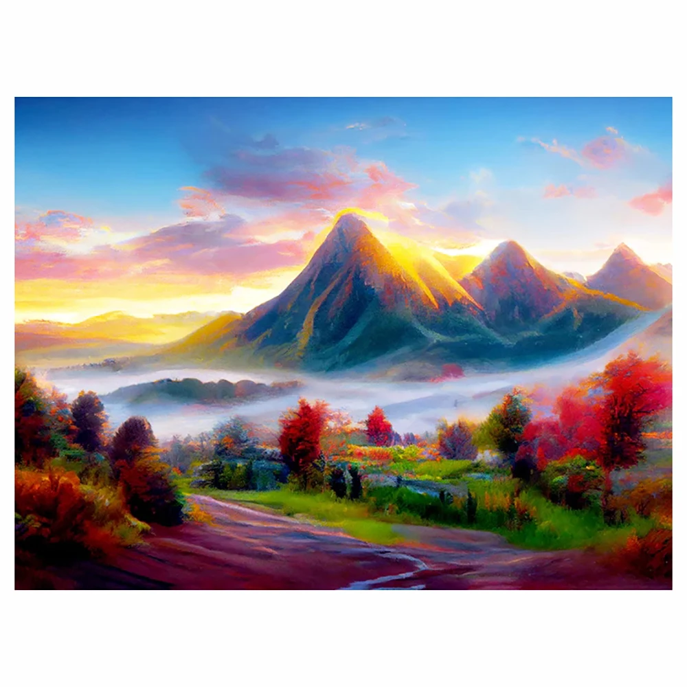 

5D diamond painting new series of mountain peaks 2023 home decorations landscape cross stitch set diamond art painting