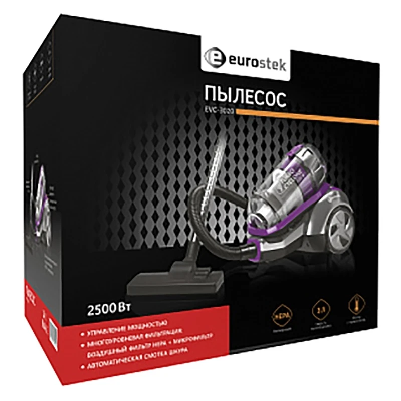 Пылесос электрический Eurostek EVC-3020 (Потребляемая мощность 2500 Вт всасывания 400