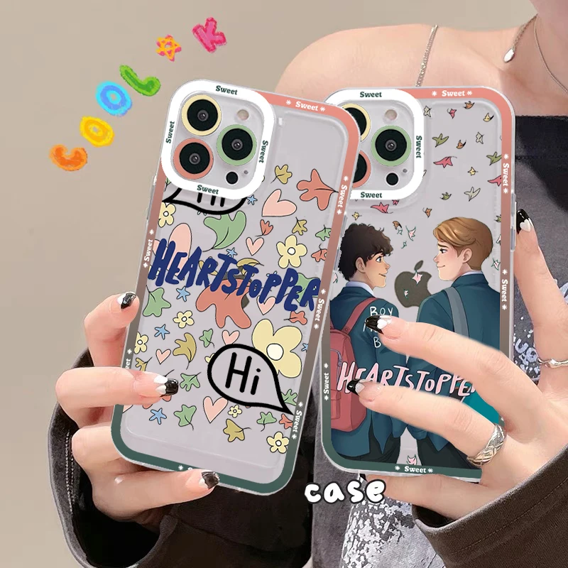 

Heartstopper Phone Case For IPhone 14 11 12 13 Mini Pro XS Max Cover 6 7 8 Plus X XR SE 2020 Funda Shell