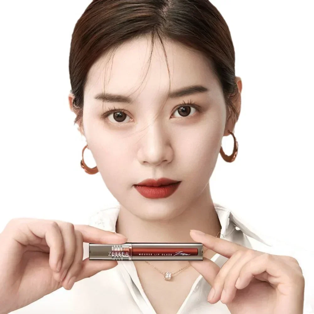 ZEESEA Mist Light Lip Glaze Матовый бархат Водонепроницаемый рот Красный мед для губ Стойкое