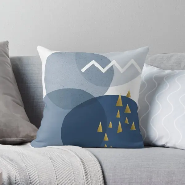 Минималистичная наволочка для подушки среднего века с абстрактным принтом