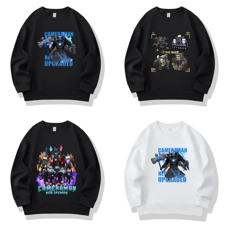 

Children Skibidi Toilet Tv Man Pullover Children Sweatshirt Hoodie Anime Pattern Clothes Clothing Trendy Plush Kid Gift Christma