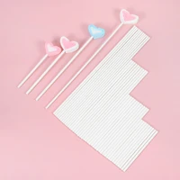 100pcs 80 200mm disposal lollipop sticks for candy pops non toxic food grade plastic sucker tubes sticks for chocolate cake tool