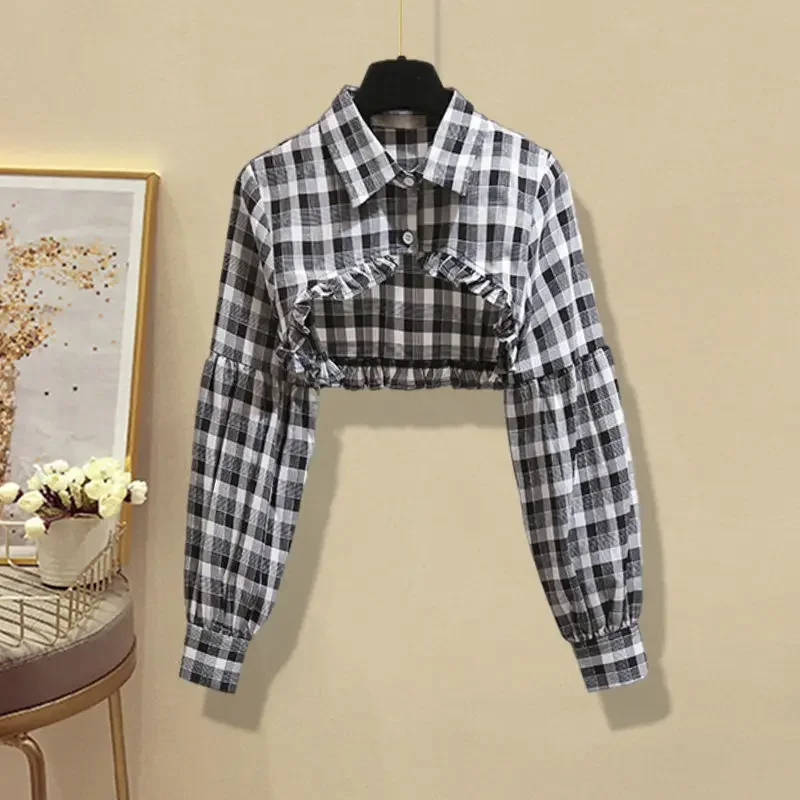 Черное платье на бретелях 2021 раннюю весну новый женский костюм с юбкой-рубашкой