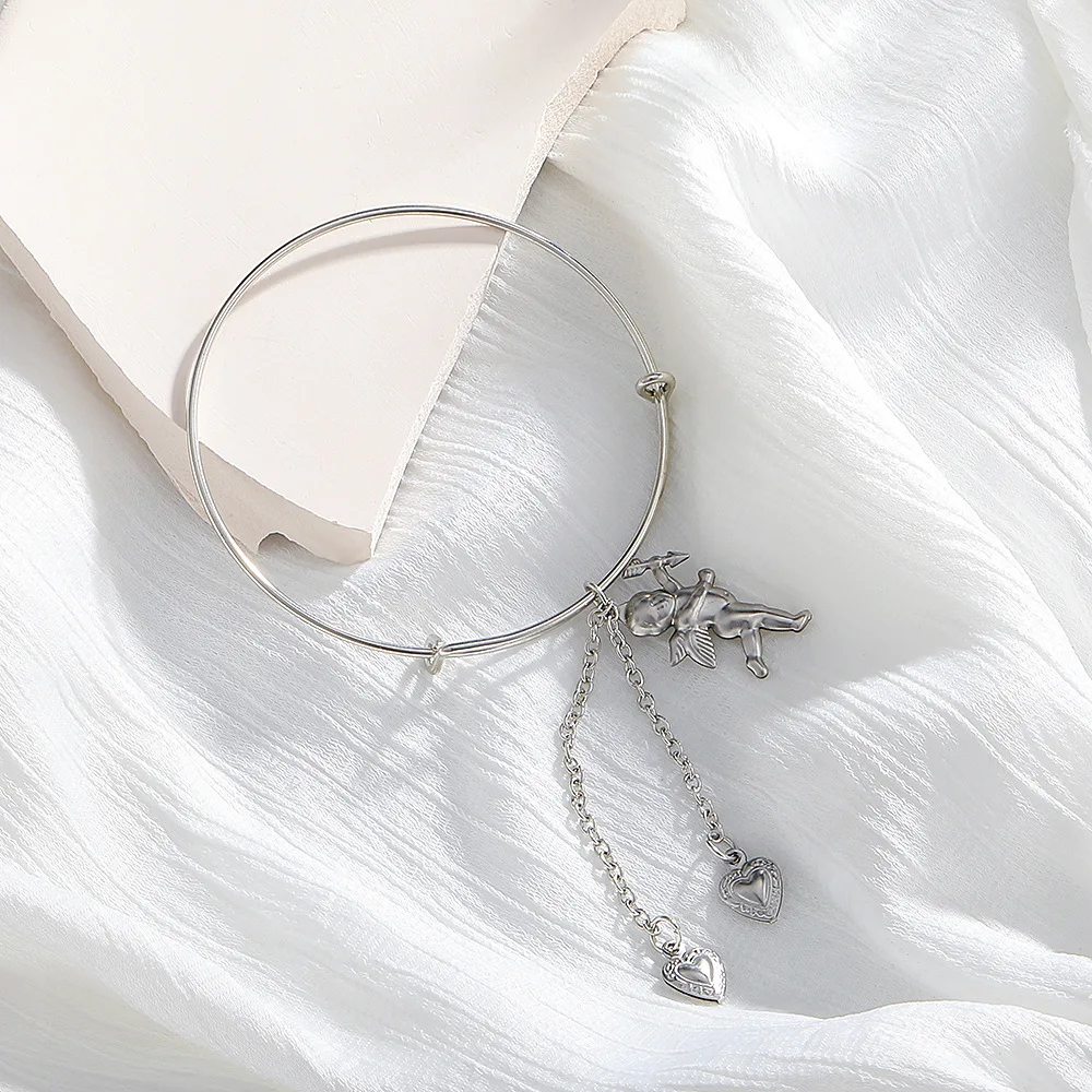 

Heart Cupid Angel Tassel Fashion Bracelet Bangles Korean Creative Resizable Bracelets & Bangles New Bracelets For Women M176
