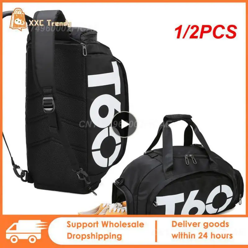 

1/2PCS New Men Sport Gym Bag for Women Backpack Fitness Waterproof Outdoor Separate Space for Shoes Backpack Sac De Sport