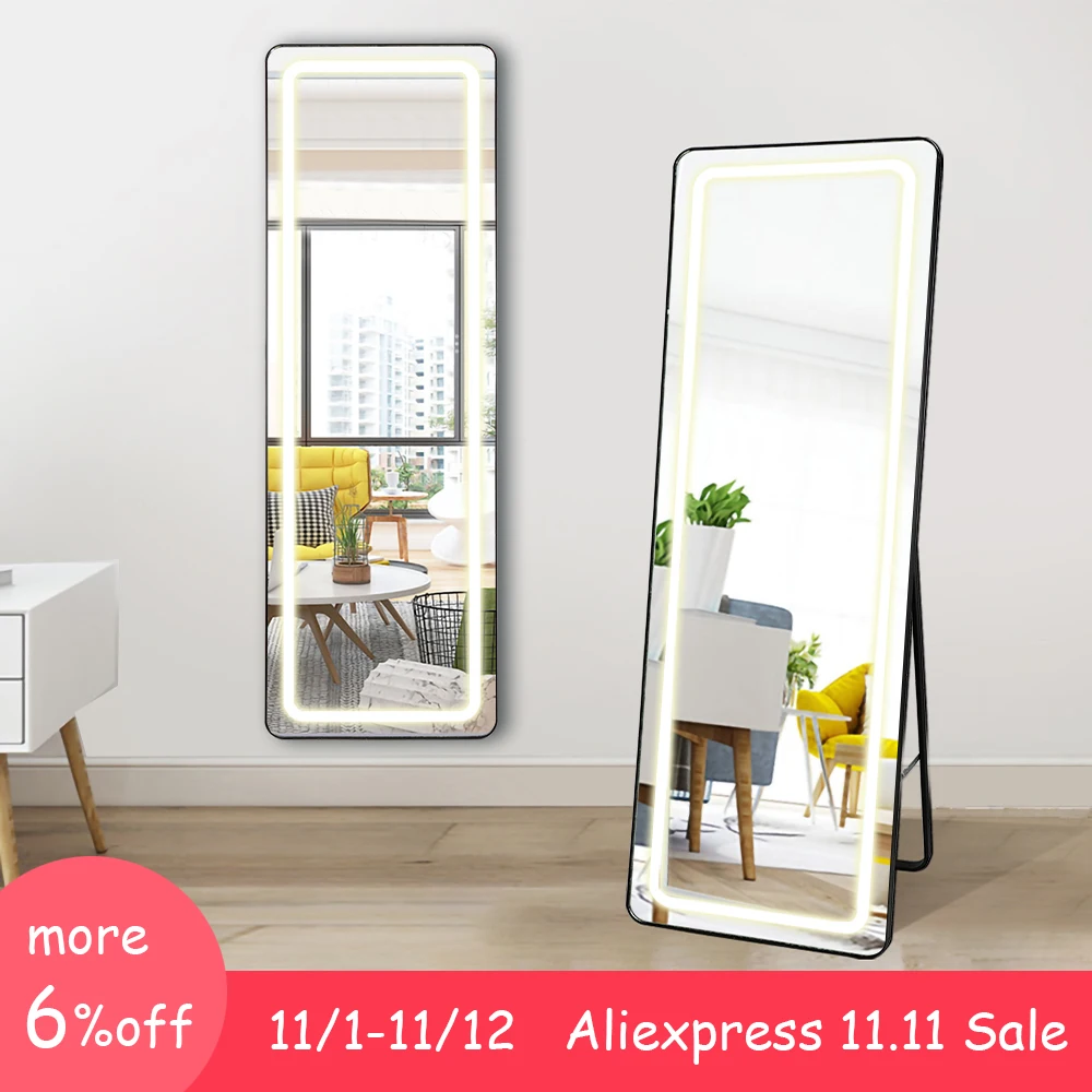 

Светодиодное зеркало в полный рост, 63x20 дюймов