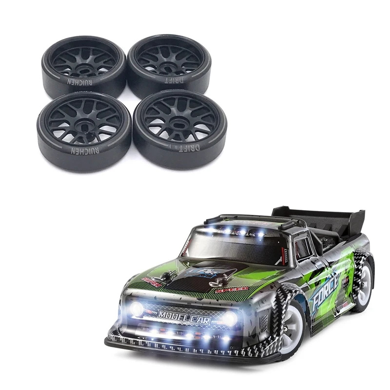 4шт металлический обод колеса жесткие пластиковые шины для дрифта Wltoys 284131 K969 K989
