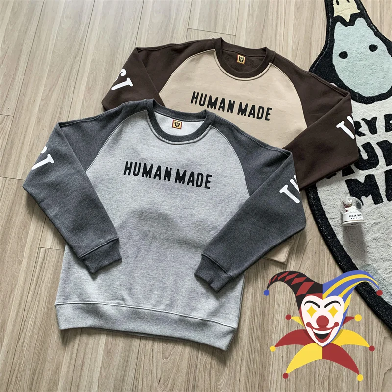 

2022fw Patchwork Human Made Sweatshirts Men Women 1:1 Top Version Vintage Human Made Crewneck Hoodie