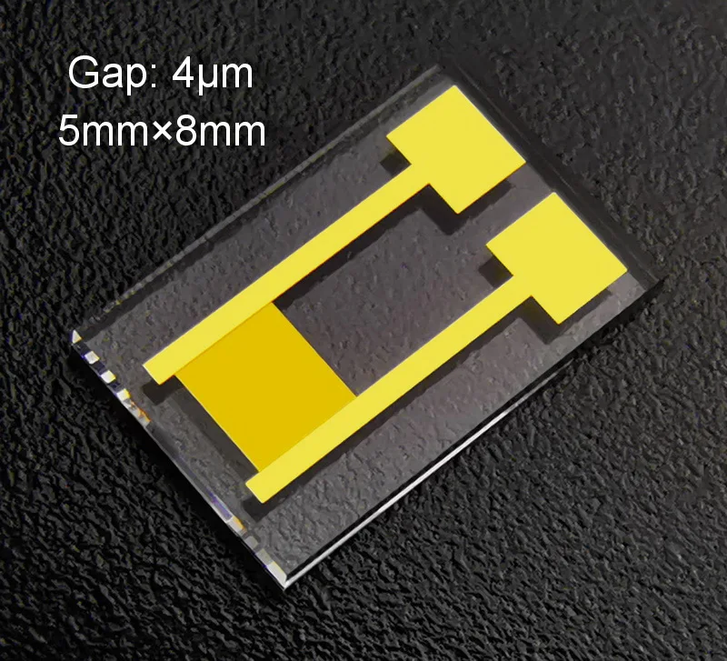 

4um Transparent Interdigital Electrode Quartz Glass Capacitive Array MEMS Gas Biosensor Photoelectric Detection