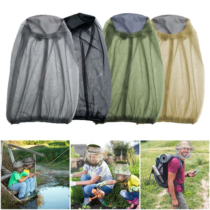 

Outdoor Insect-proof Mosquito-proof Head Cover Breathable Fishing Camping Anti Mosquito Insect Hat Mesh Head Face Protector