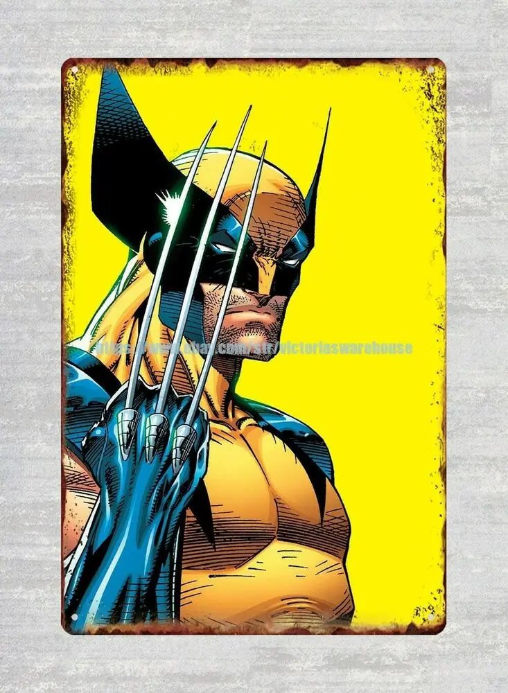 

Росомаха комиксы металлический жестяной знак репродукции для бизнеса