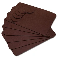 1set felt cloth brown blue orange placemat western food placemat table mat insulation absorbent table mat coaster table decor