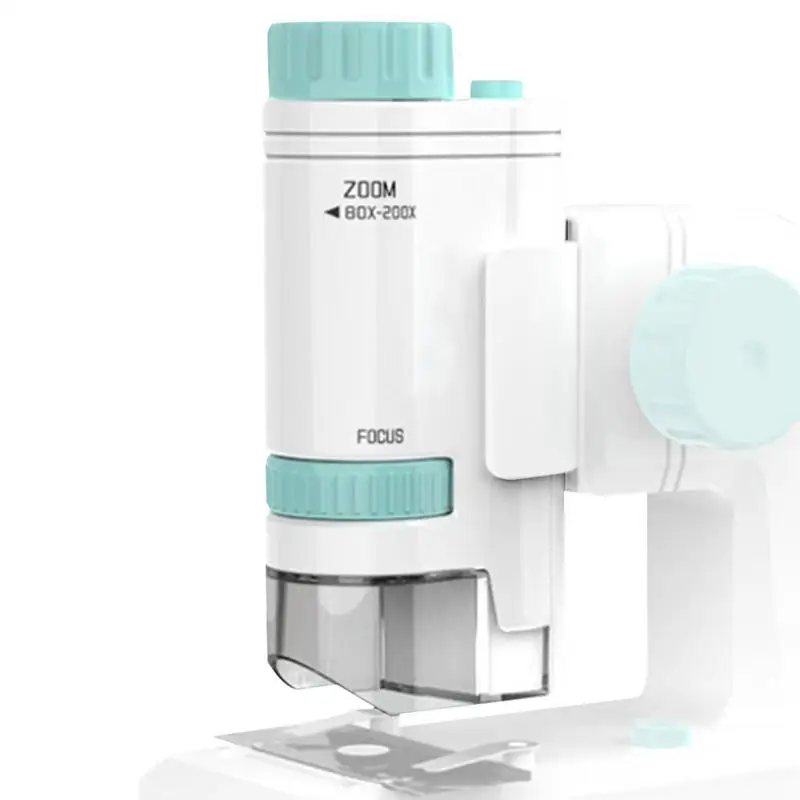 

Pocket Microscope Microscope Toy With 80X-200X LED Magnification Children's Portable Handheld Microscope For Scientific