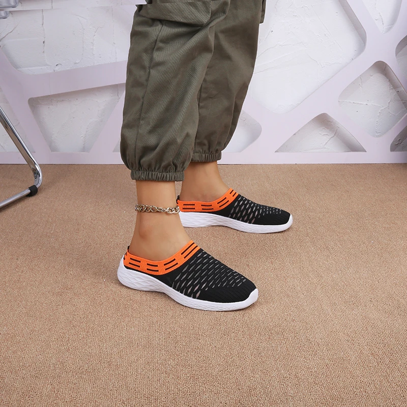 New Breathable Fashion Shoes Unisex Half Dragged Casual Shoes Comfortable Soft Sneakers Women zapatos de mujer tendencia 2022