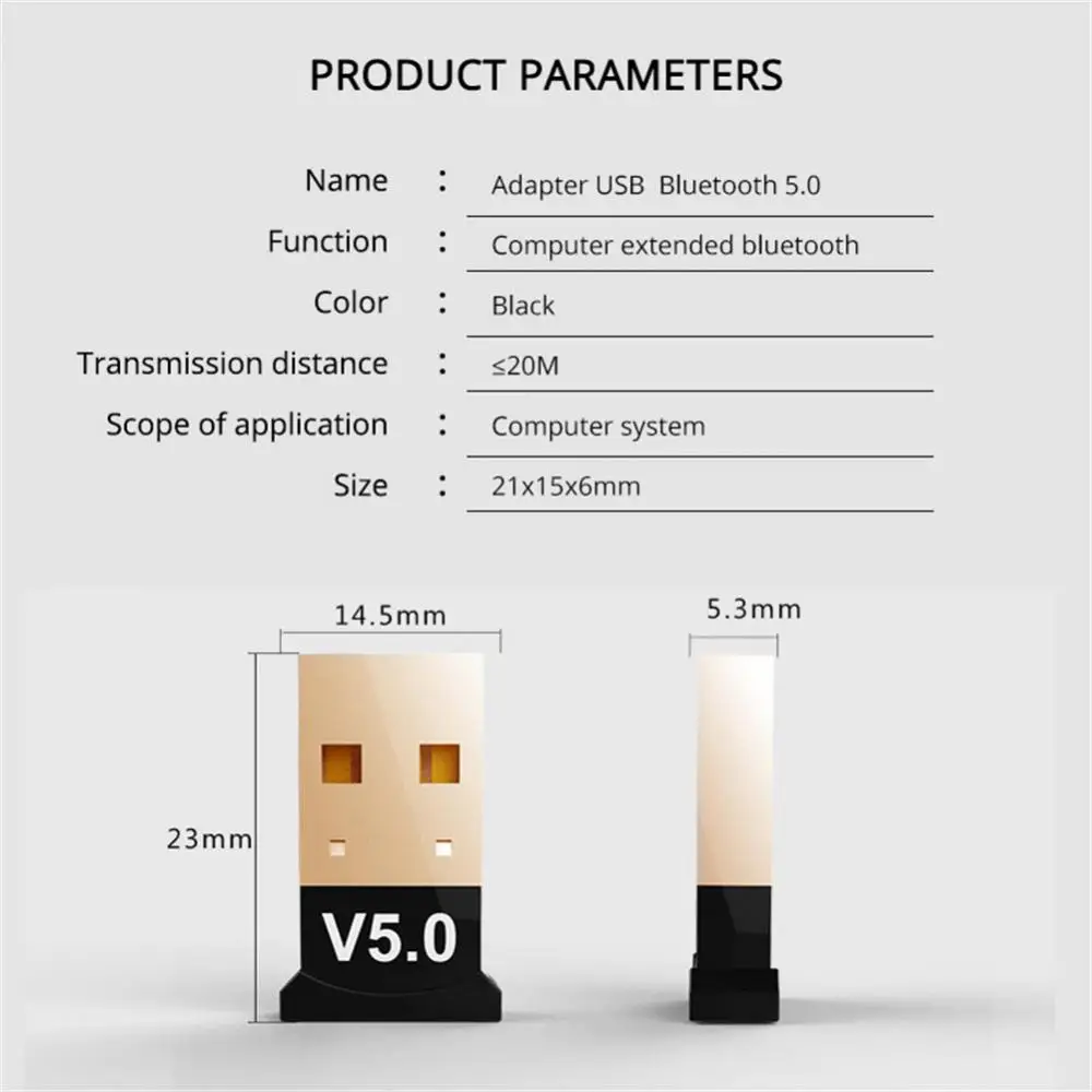 USB Bluetooth 5 0 адаптер передатчик Портативный аудио и видео для ПК динамик