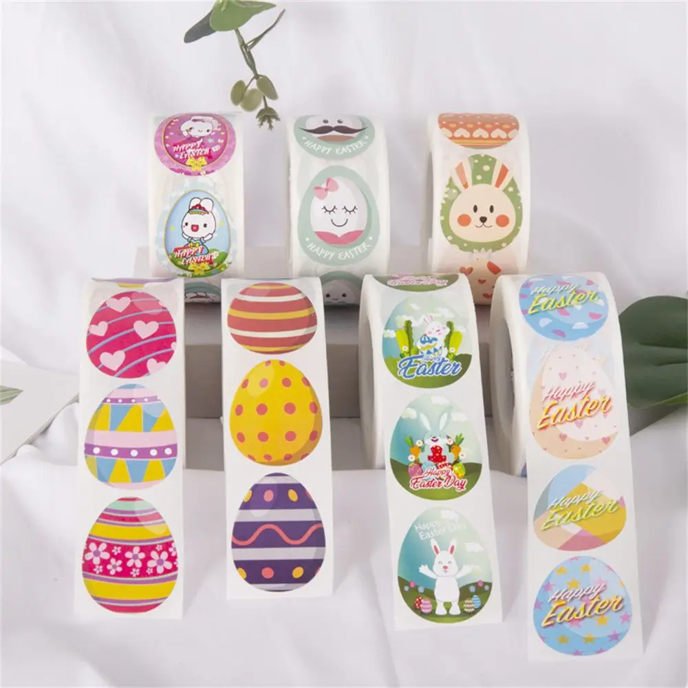 

Easter Decoration Easter Party Cute Gift Bag Rabbit Label Sticker Sealing Stickers Happy Easter Stickers Self Adhesive