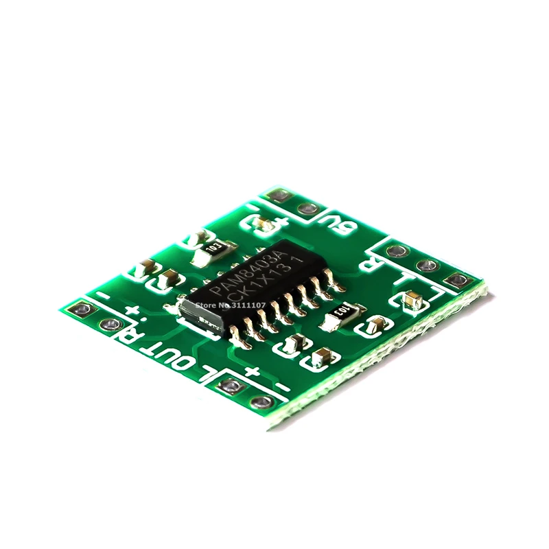 

PAM8403 power amplifier board Class D 2x3w ultra-miniature digital power amplifier board 2.5 ~ 5V can be powered by USB