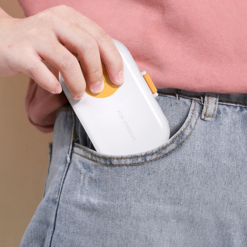 6 ячеек портативный контейнер для таблеток безопасный отсек герметичный