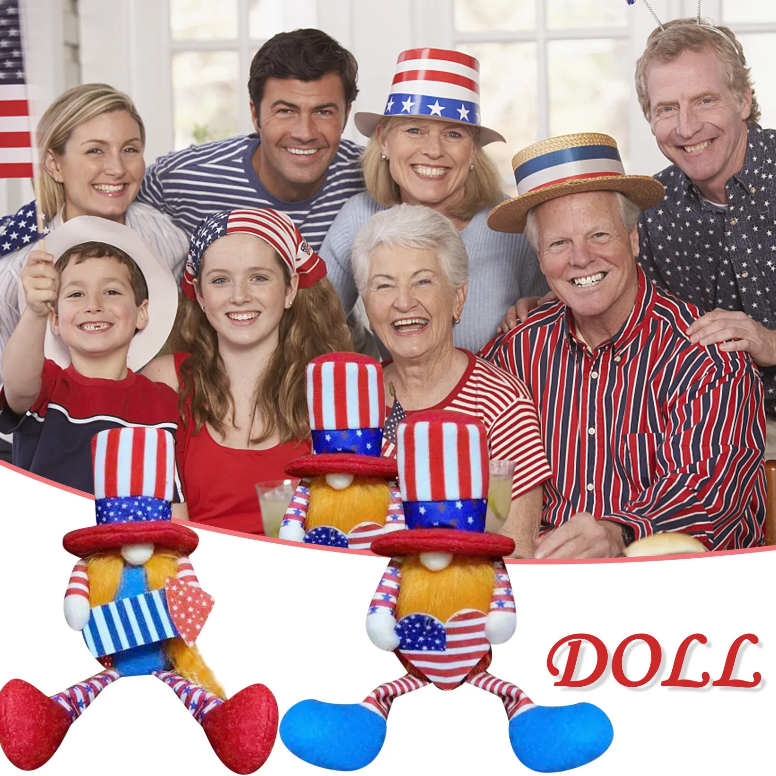 

Украшения на День Независимости, кукла карликовая, кулон для украшения дома