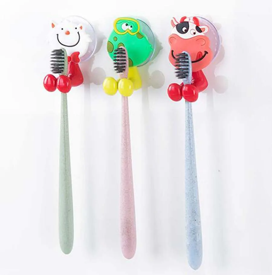 

2022 NEW Hot Wall Mounted Heavy Duty Suction Cup Antibacterial Toothbrush Holder Hooks Set Toothpaste Suction Cup Holder