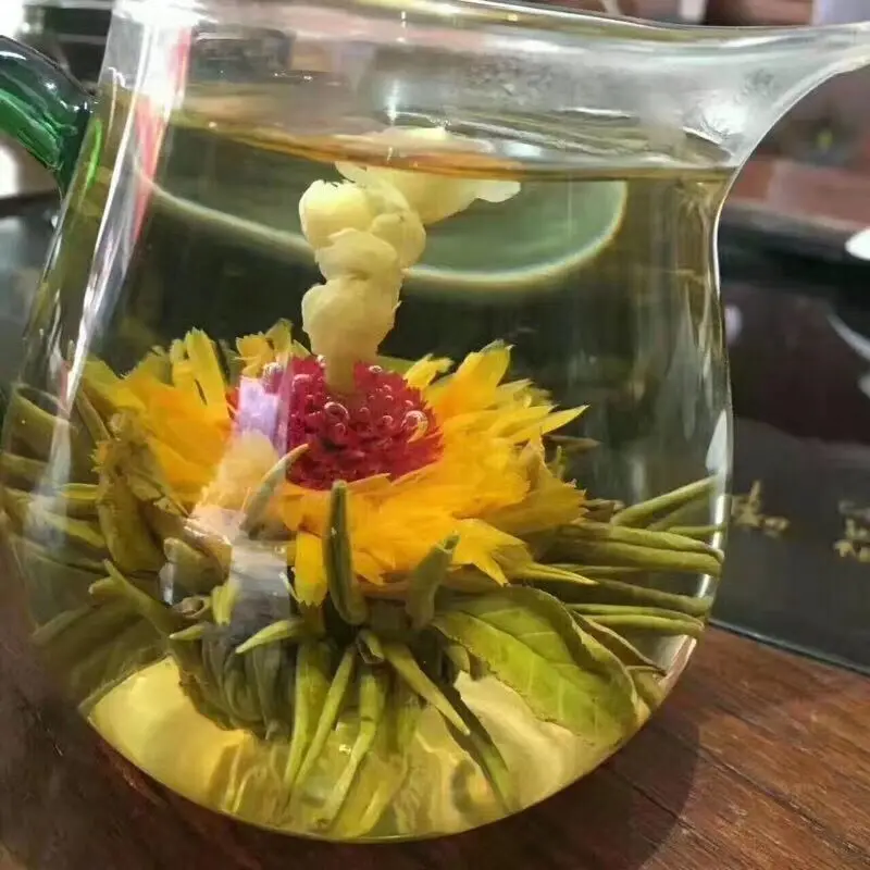

16 Pieces Blooming Tea Different Flower Handmade Flower Flowering Pearls Herbal Crafts Flowers Gift Packing
