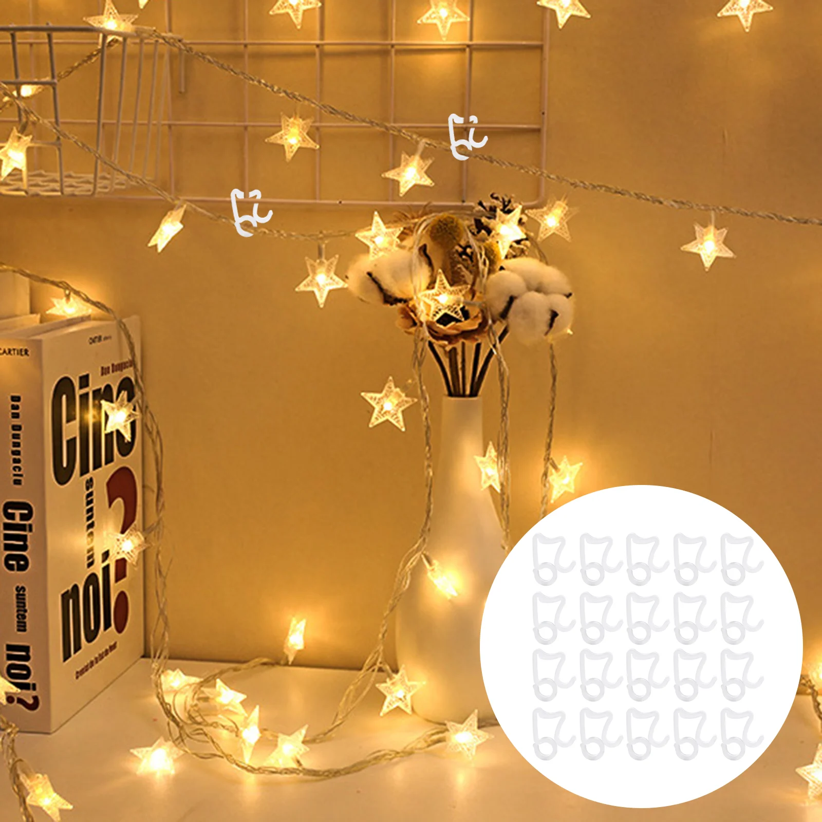 

Hooks Light Lights String Clips Christmas Gutter Fairy Hanging Hook Clip Valentine Accessories Hanger Outdoor Bauble Holiday