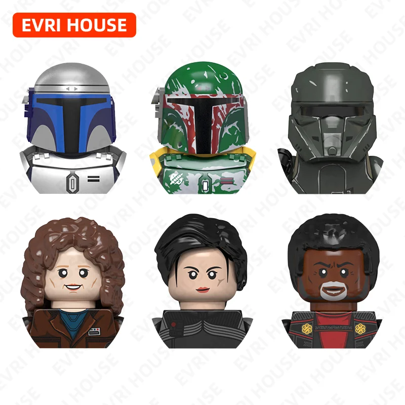 

Disney Action Figures Boba Fett Mandalorian Mini Bricks Peli Cobb Vanth Fennec Greef Jango Building Blocks Toys for Children