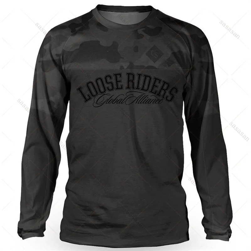 Футболка мужская свободного покроя для мотокросса джерси с длинными рукавами