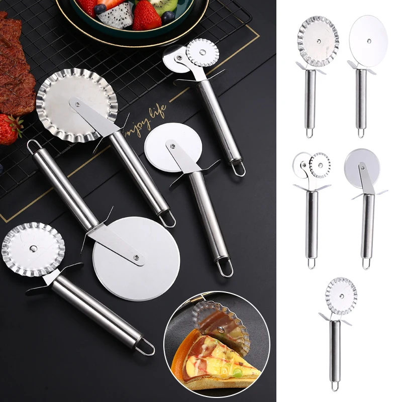 

Pizza Knife Stainless Steel Pizza Cutter Bread Cake Pies Roller Cutter Pastry Baking Tools Home Kitchen Utensils Free Shipping