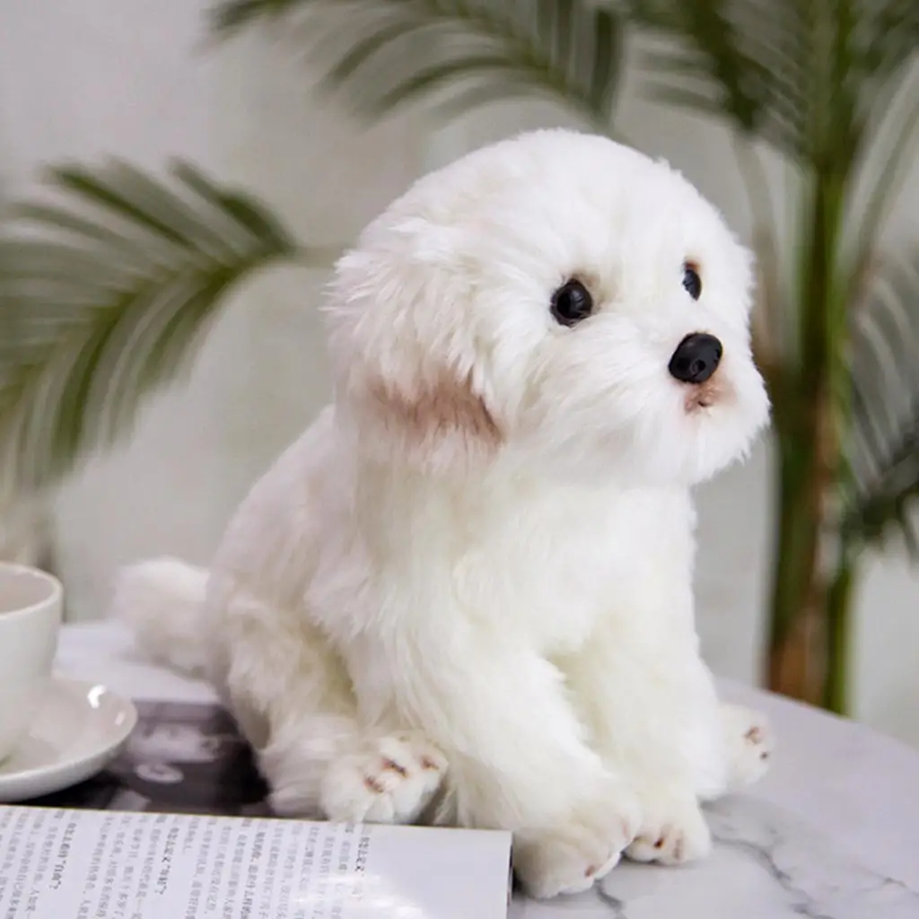 

Realistic Plush Puppy Display Dog for Christmas Birthday Gifts Teens Girls