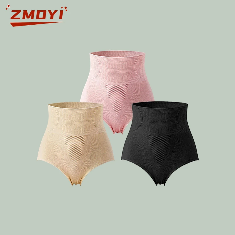 

3 Pcs/lot! Woman Body Shaper Slimming Panties Sexy Soft Underpanties High Waist Briefs Size M XL Plus Size Womens Dropshipping