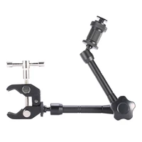 11 inch adjustable friction articulating magic arm super clamp for slr lcd monitor led flash light camera accessories