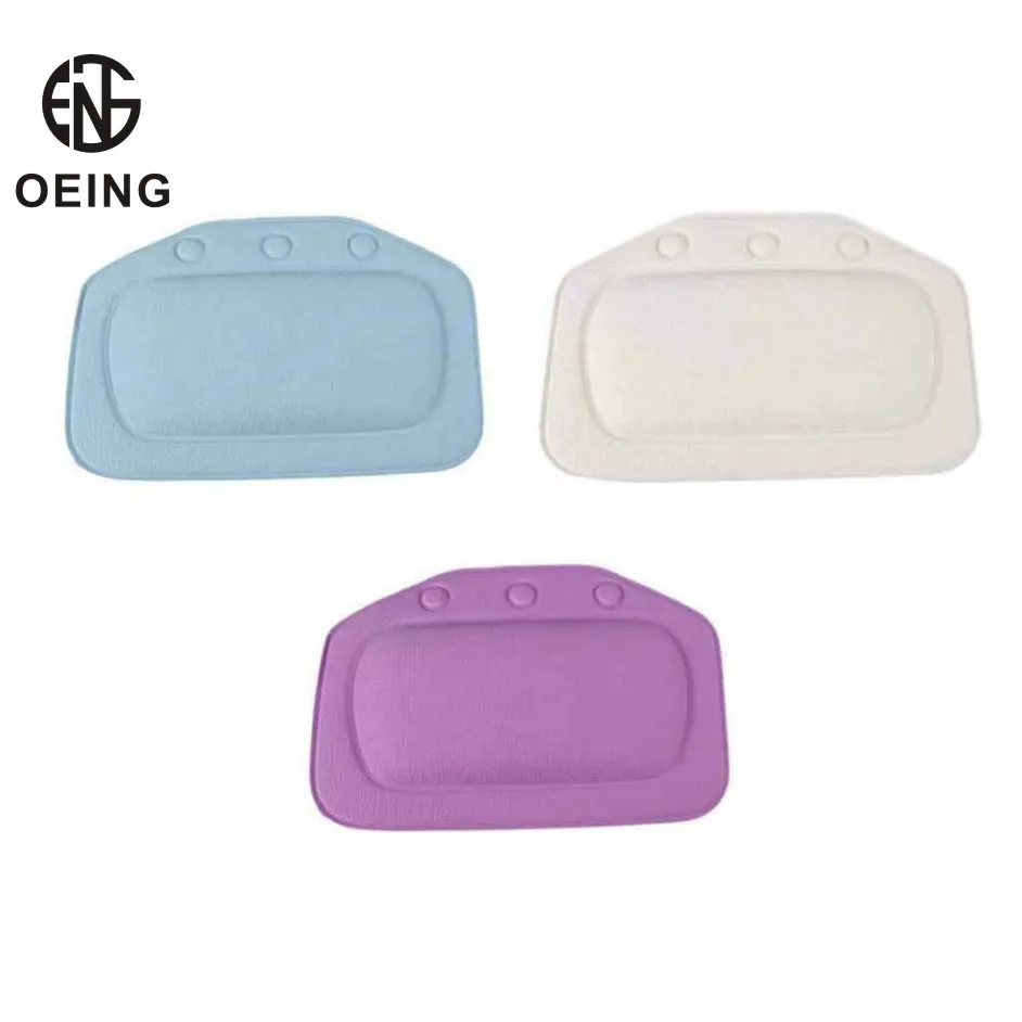 

Headrest Waterproof Bath Pillow Cushion Head and Neck Pillow with Suction Cup Soft Bath Pillow Bathroom Bath Tub Accessories
