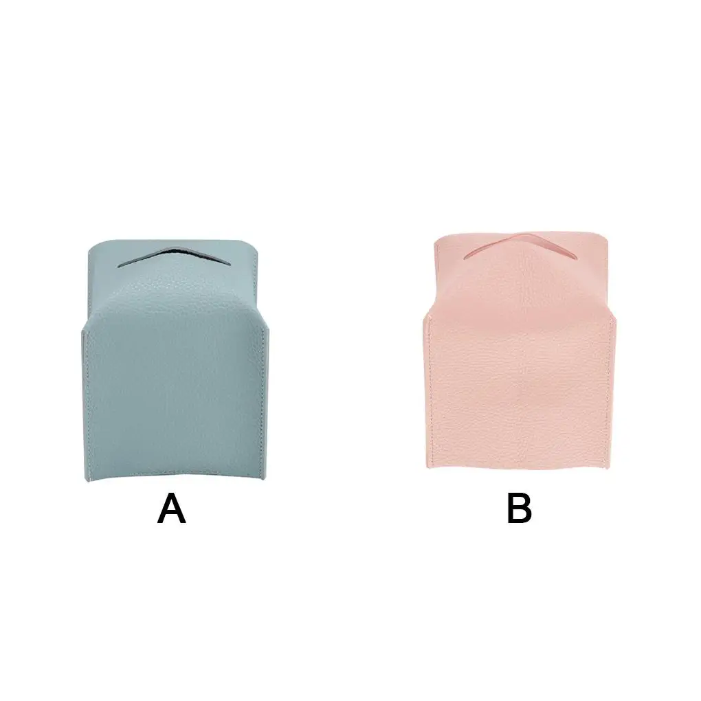 

Tissue Box Simple Style Waterproof PU Paper Container Bedroom Living Room
