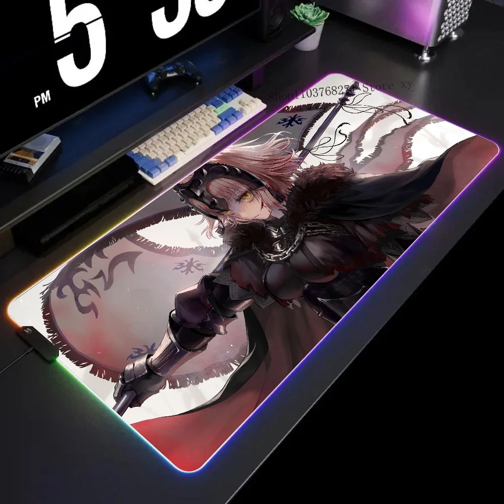 Коврик для мыши Avenger Fate Grand Order размер XXL RGB игровые коврики HD черный цвет большая
