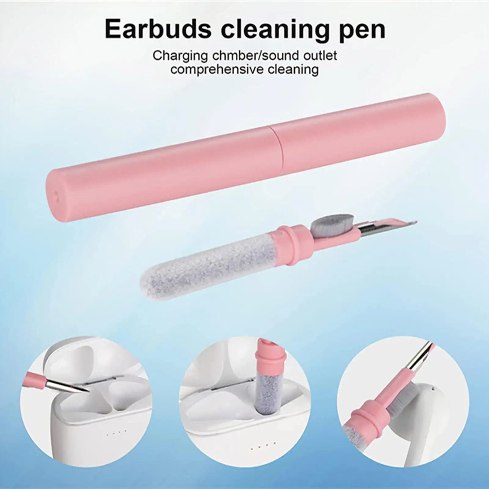 Cleaner Kit For Airpods Pro Earbuds Cleaning Pen Brush Bluetooth-compatible Earbuds Cleaning Case For Airpods Pro 3 2 1 Cleaning
