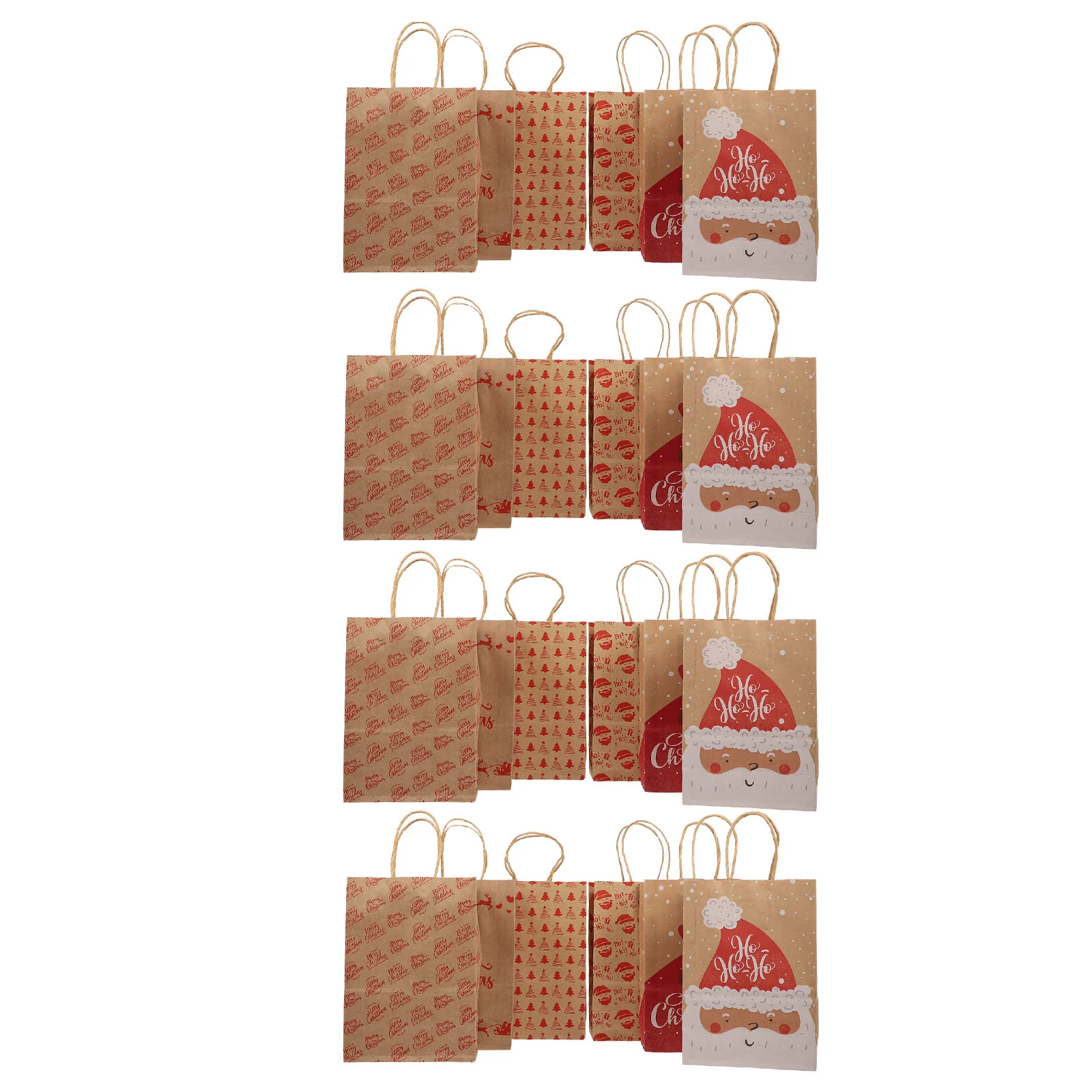 

24 Pcs Christmas Gift Bag Wrapping Paper Bulk Bags Large Tote Xmas Storage Packaging