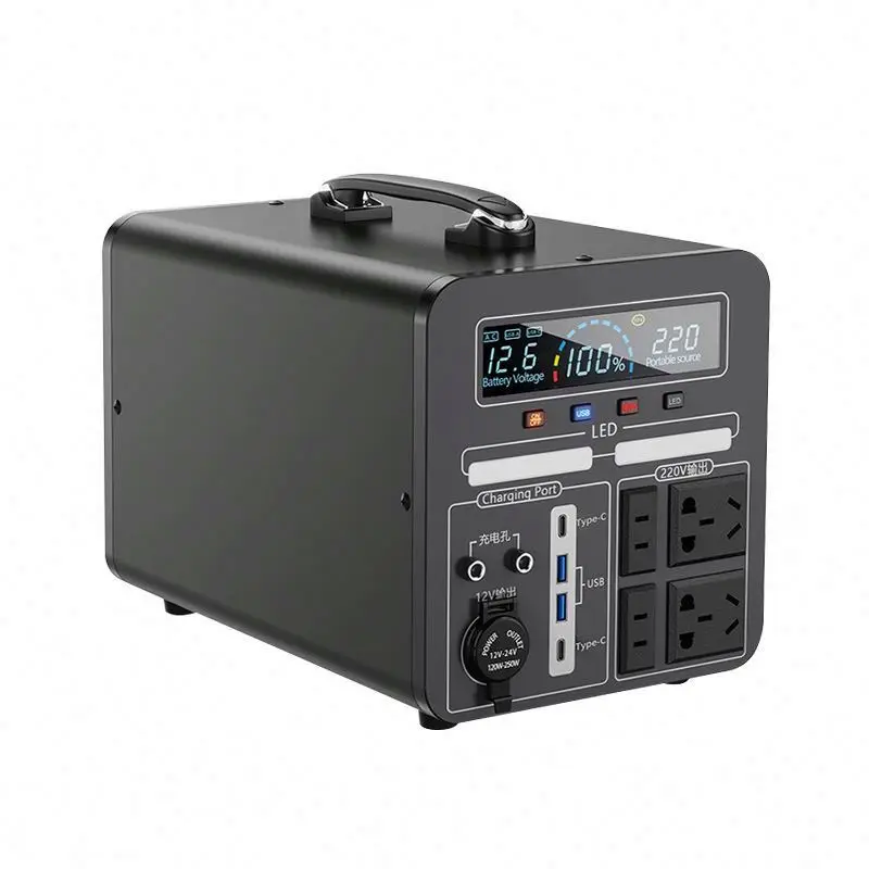 

900W Portable Power Station Solar Generator Emergency Blackout Camping Outdoor Power Supply