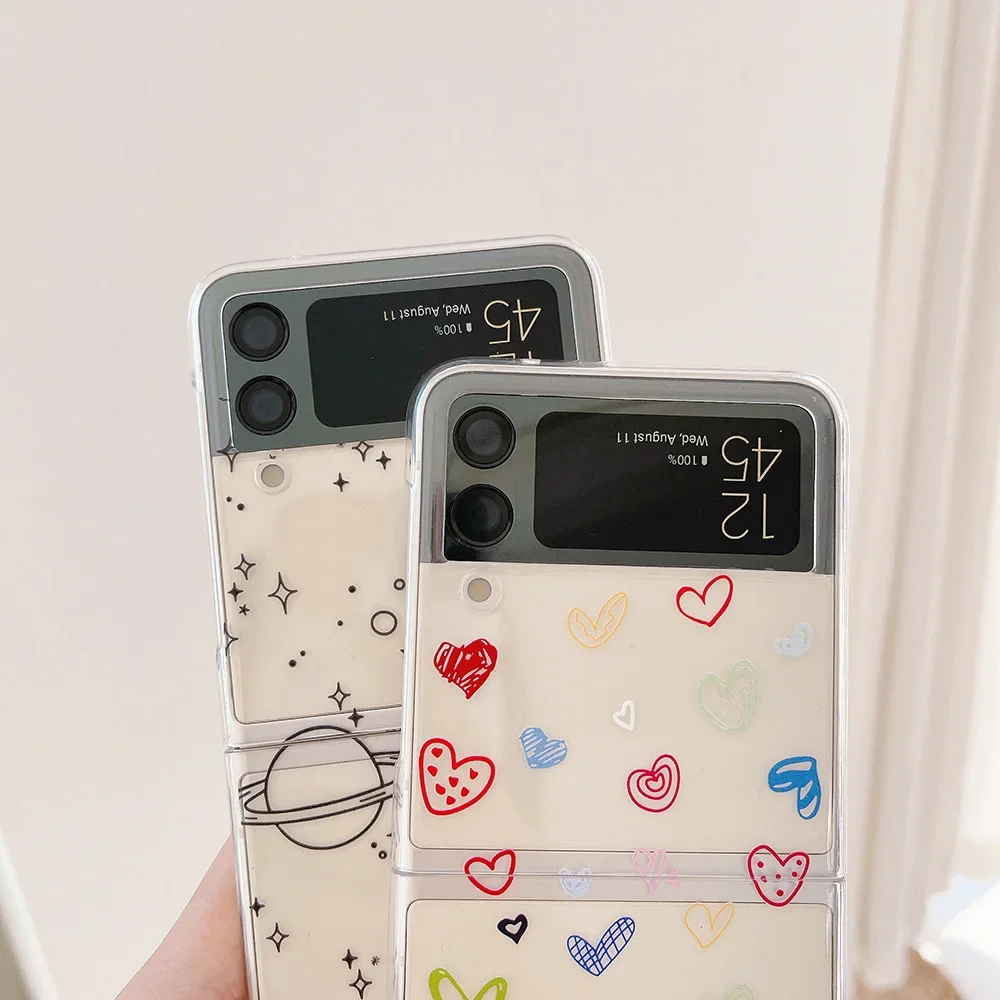 Прозрачный чехол для Samsung Galaxy Z 6 ZFlip 5 4 Flip 3 Fundas