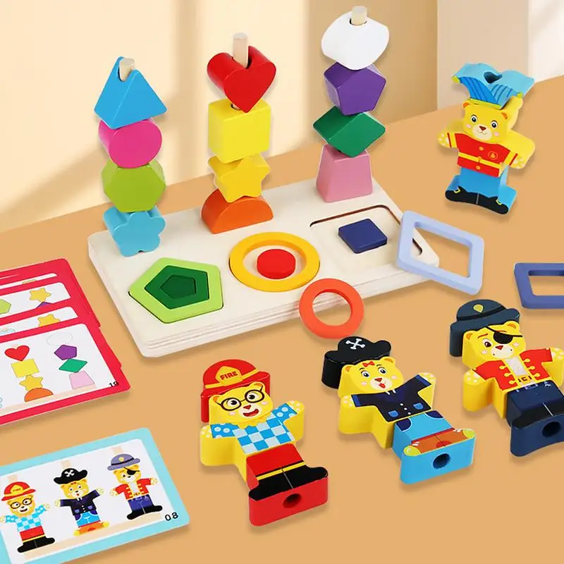 Игрушки для сортировки цветов малышей 3-5 лет в форме медведя сортировщик форм