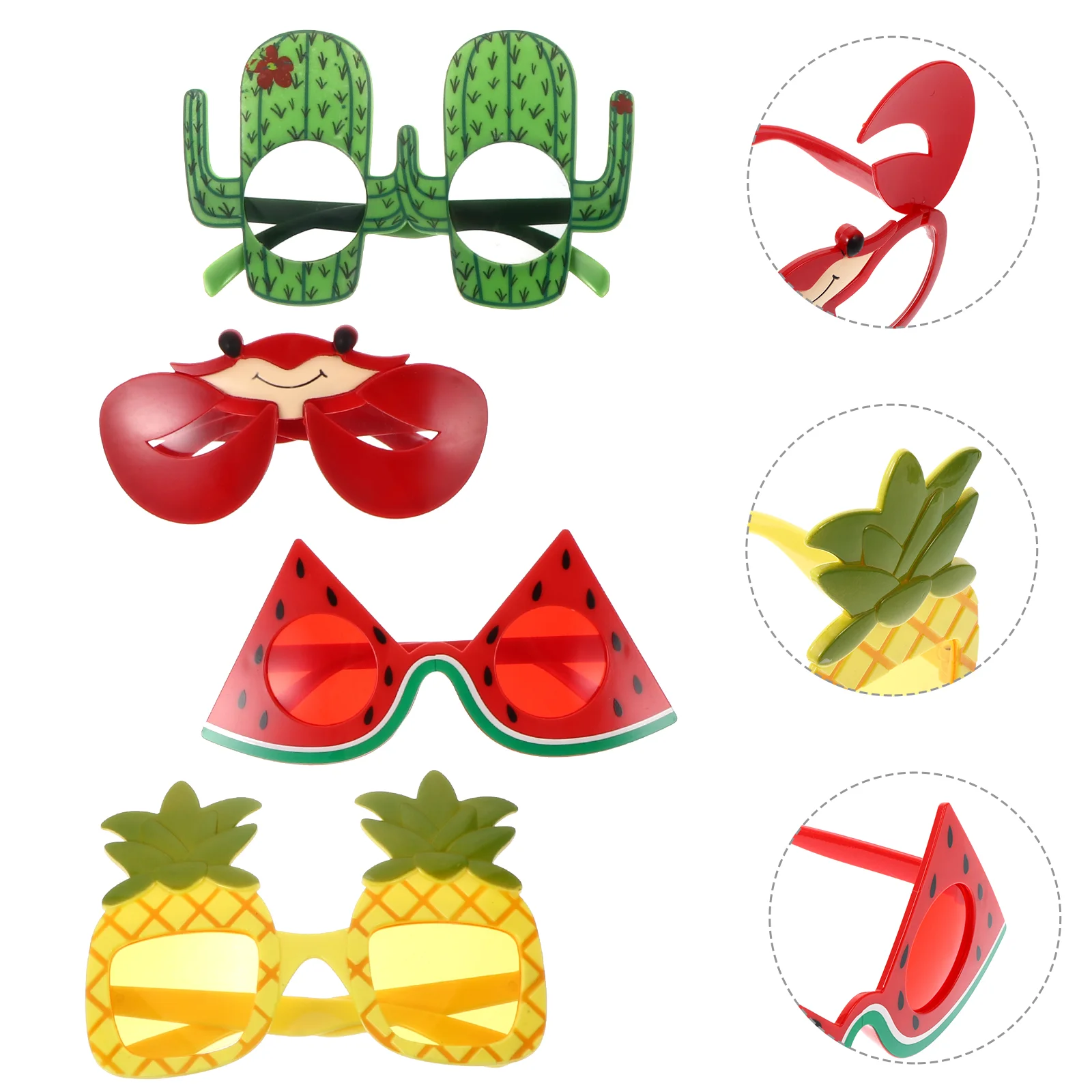 

Sunglasses Glasses Party Props Birthday Hawaiian Fillers Goodie Bag Tropical Booth Photo Pineapple Watermelon Fun Eyewearfunny