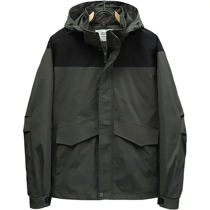 Модная брендовая мужская куртка свободного покроя большие размеры повседневная